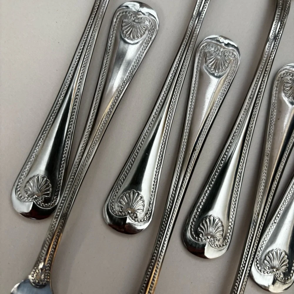 Towle Abbey Shell Fork Seafood Stainless Steel Japan Set‎ of 12 Silver 5 3/4”